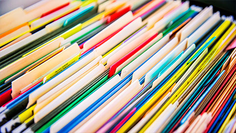 Colorful file folders