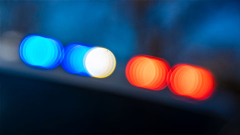 Police emergency lights