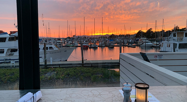 View of Marina from restaurant