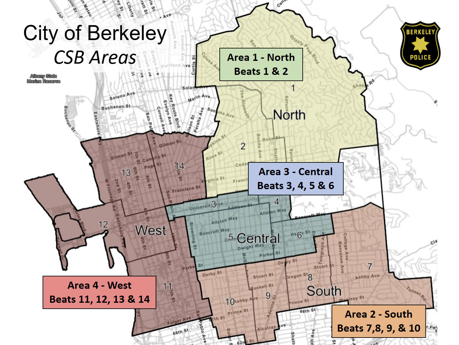 Berkeley CSB Area Map