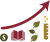 Upward arrow icon representing the local economy